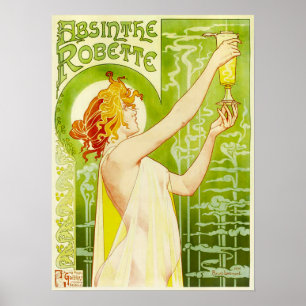 Alphonse Mucha Absinthe Poster Robette