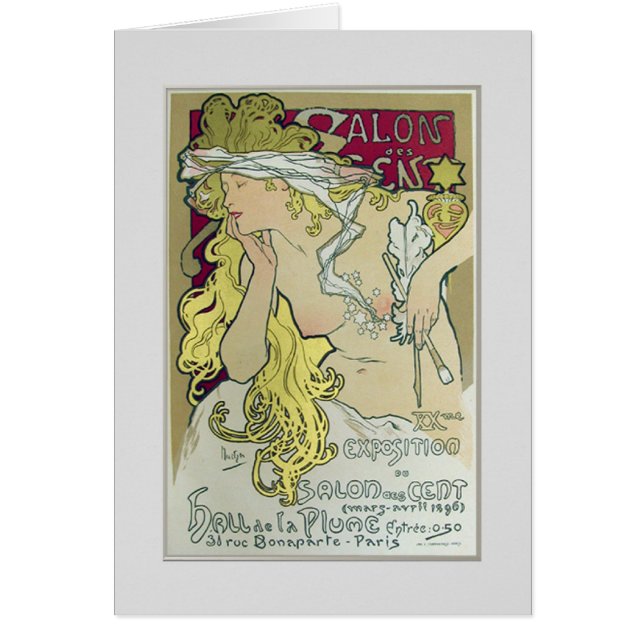 Alphonse Mucha, affiche d'exposition, 1896. (Devant)