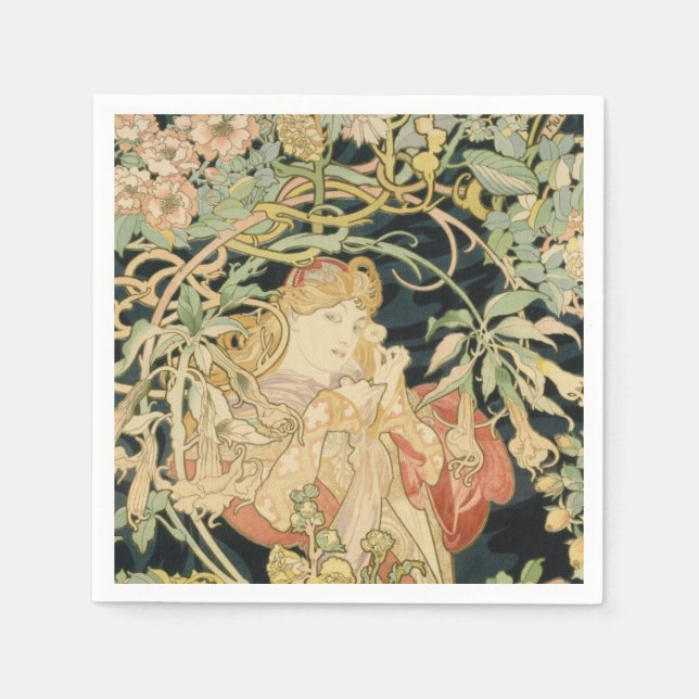 Alphonse Mucha -  Alphonse Napkin (Front)