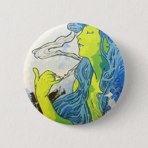 Alphonse Mucha Art Deco 2 Inch Round Button