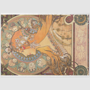 Alphonse Mucha Art Deco Art Nouveau Decoupage Tissue Paper