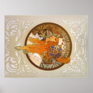 Alphonse Mucha Art Deco Poster
