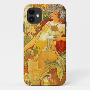 Alphonse Mucha Art Nouveau Autumn iPhone 11 Case