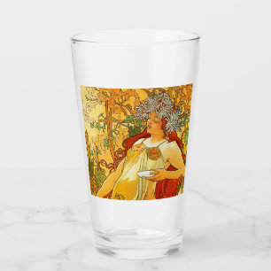 Alphonse Mucha Art Nouveau Autumn Glass