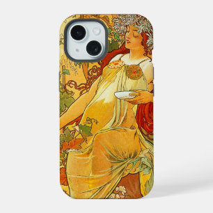 Alphonse Mucha Art Nouveau Autumn iPhone 15 Case