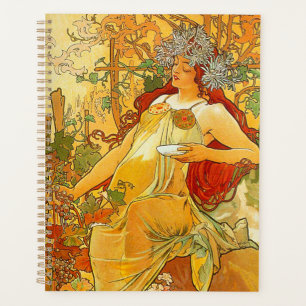 Alphonse Mucha Art Nouveau Autumn Planner