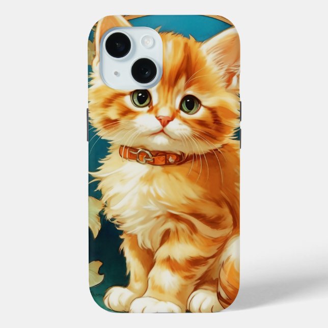 Alphonse Mucha Art Nouveau Cat Case-Mate iPhone Case (Back)