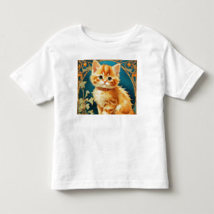 Alphonse Mucha Art Nouveau Cat Toddler T-shirt