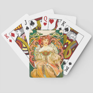 Alphonse Mucha Art Nouveau Daydream Playing Cards