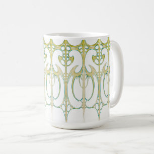 Alphonse Mucha art nouveau decorative abstract art Coffee Mug