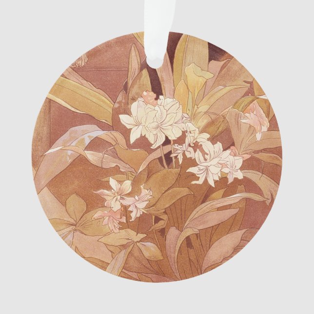 Alphonse Mucha Art Nouveau Détail floral (devant)