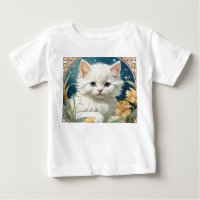 Alphonse Mucha Art Nouveau Kitten