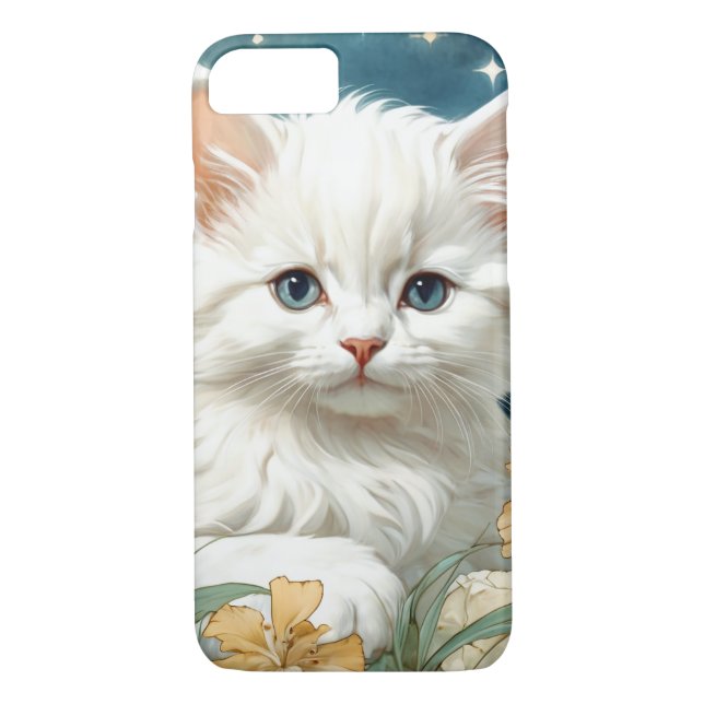 Alphonse Mucha Art Nouveau Kitten Case-Mate iPhone Case (Back)