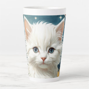 Alphonse Mucha Art Nouveau Kitten Latte Mug