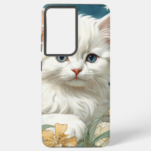 Alphonse Mucha Art Nouveau Kitten Samsung Galaxy Case