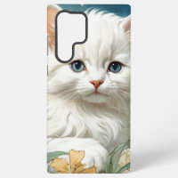 Alphonse Mucha Art Nouveau Kitten