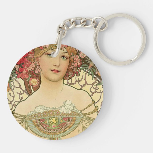 Alphonse Mucha – Art Nouveau Master Keychain (Back)