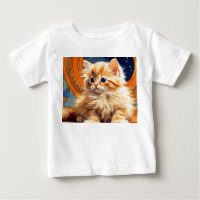 Alphonse Mucha Art Nouveau Orange Cat
