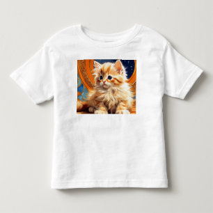 Alphonse Mucha Art Nouveau Orange Cat Toddler T-shirt