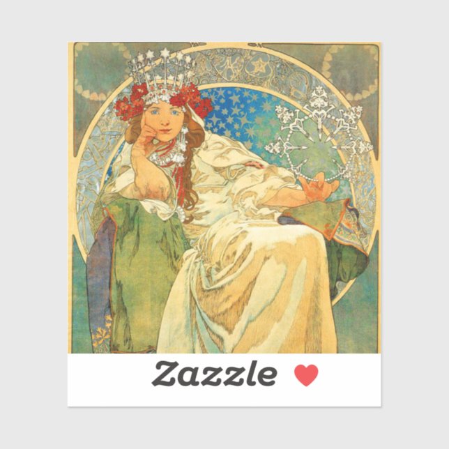 Alphonse Mucha Art Nouveau Princess Hyacinth (Sheet)