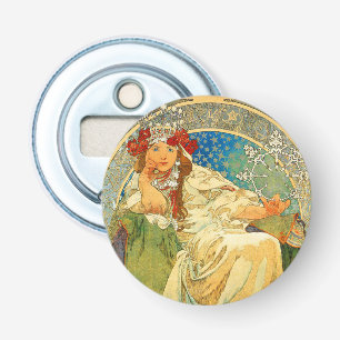 Alphonse Mucha Art Nouveau Princess Hyacinth Bottle Opener