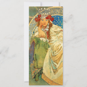 Alphonse Mucha Art Nouveau Princess Hyacinth Invitation