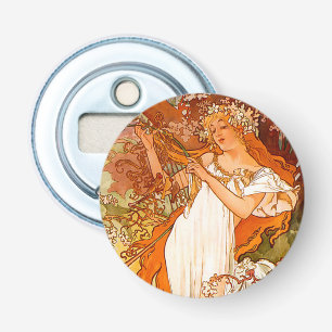 Alphonse Mucha Art Nouveau Spring Bottle Opener