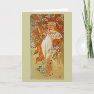 Alphonse Mucha - Art Nouveau - Spring Card