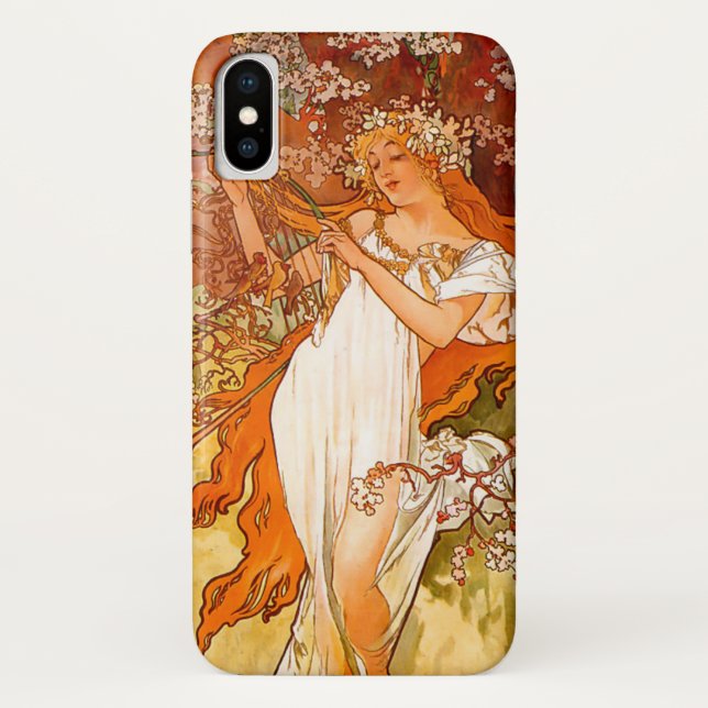 Alphonse Mucha Art Nouveau Spring Case-Mate iPhone Case (Back)
