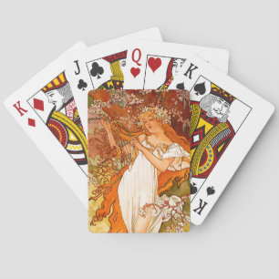 Alphonse Mucha Art Nouveau Spring Playing Cards