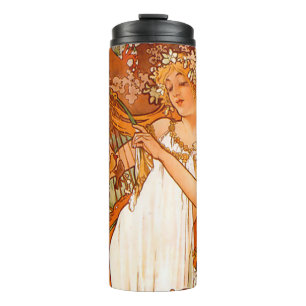 Alphonse Mucha Art Nouveau Spring Thermal Tumbler