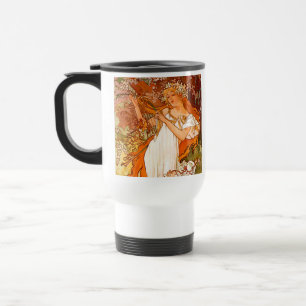 Alphonse Mucha Art Nouveau Spring Travel Mug