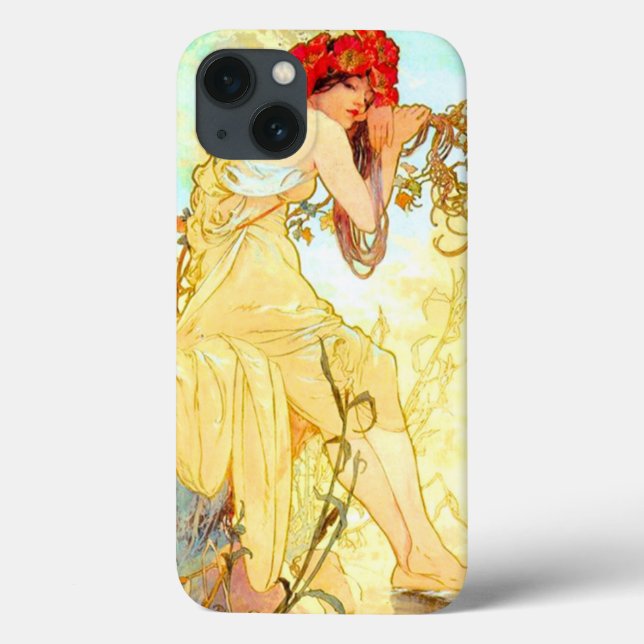 Alphonse Mucha Art Nouveau Summer Case-Mate iPhone Case (Back)