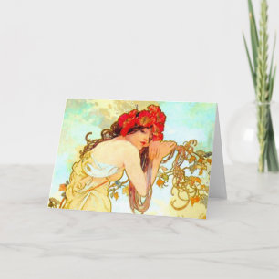 Alphonse Mucha Art Nouveau Summer Invitation