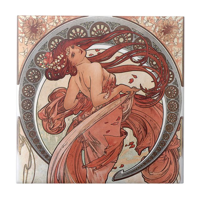 Alphonse Mucha Art Nouveau Tiles (Front)