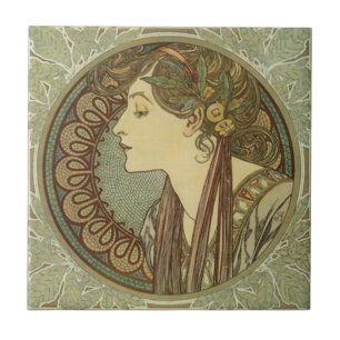 Alphonse Mucha Art Nouveau Tiles