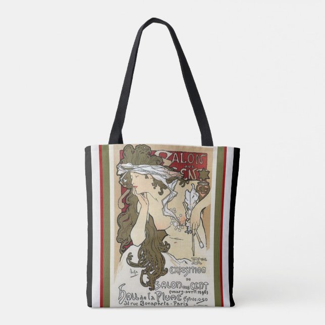 Alphonse Mucha Art Nouveau Tote (Back)