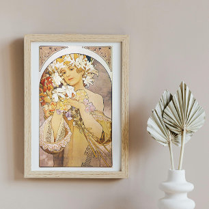 Alphonse Mucha Art Nouveau vintage poster 