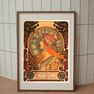 Alphonse Mucha Art Nouveau vintage poster