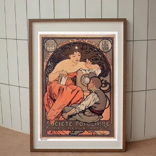 Alphonse Mucha Art Nouveau vintage poster