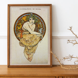 Alphonse Mucha Art Nouveau vintage poster