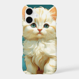 Alphonse Mucha Art Nouveau White Cat