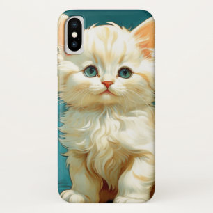 Alphonse Mucha Art Nouveau White Cat Case-Mate iPhone Case