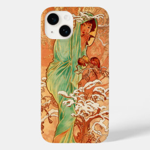 Alphonse Mucha Art Nouveau Winter Case-Mate iPhone 14 Case