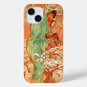 Alphonse Mucha Art Nouveau Winter iPhone 15 Case