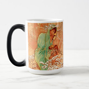 Alphonse Mucha Art Nouveau Winter Magic Mug