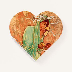 Alphonse Mucha Art Nouveau Winter Notebook