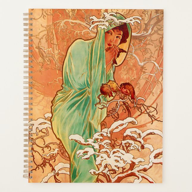 Alphonse Mucha Art Nouveau Winter Planner (Front)