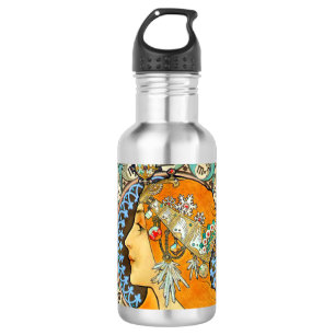 Alphonse Mucha Art Nouveau Zodiac 532 Ml Water Bottle