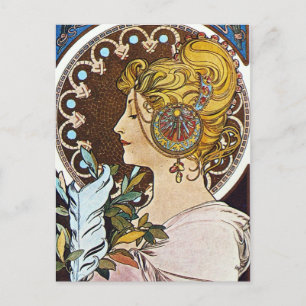 Alphonse Mucha Artwork Postcard